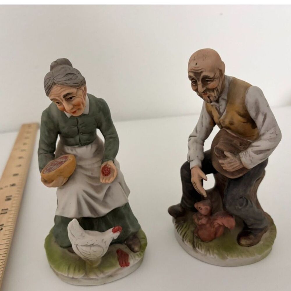 vtg ardco porcelain farmer and wife figurines